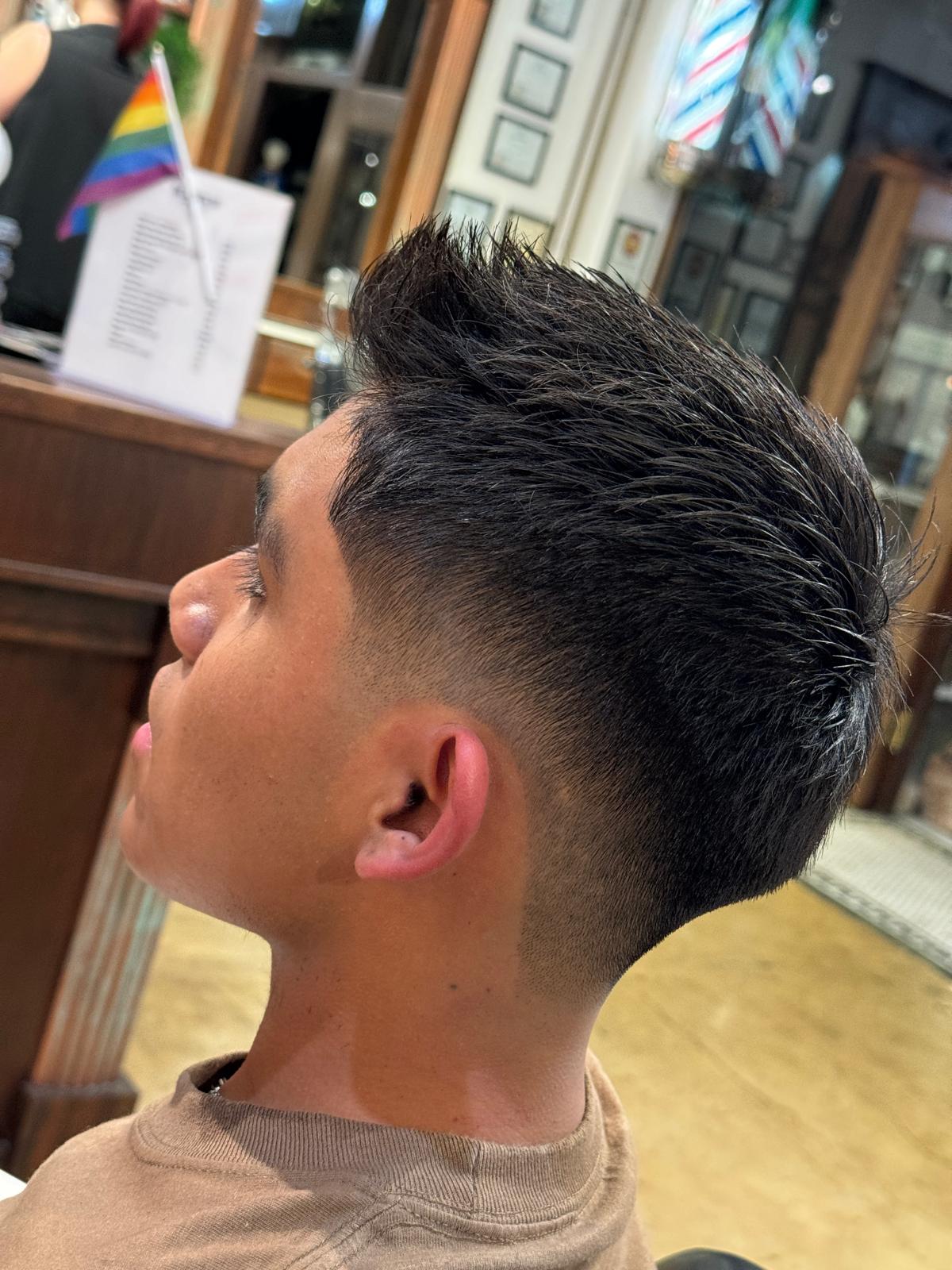 Textured fade cut